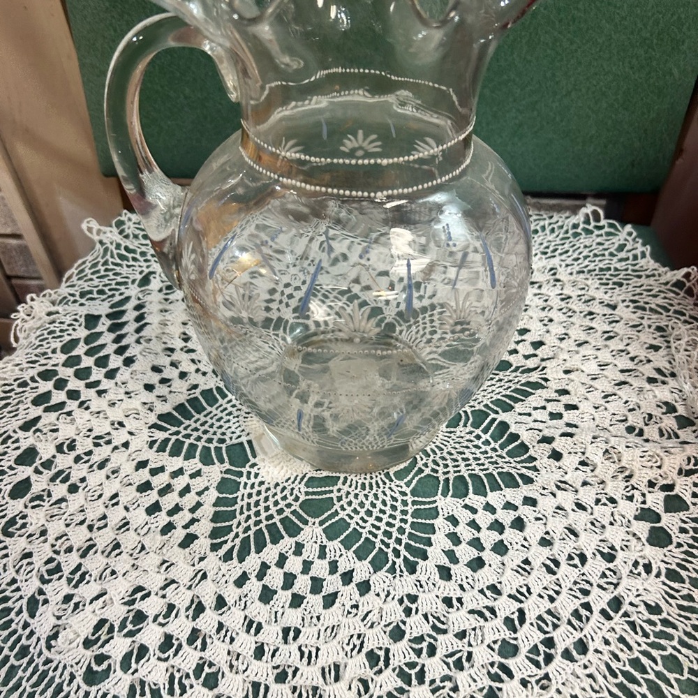 Nbn Home decor Vintage Glass Pitcher